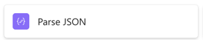 Screenshot showing Parse JSON action selection in Logic App